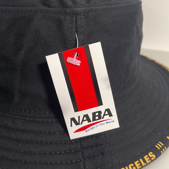 New, bucket hat, Los Angeles, color black, size S/M. Color black. NABA, vintage. - Picture 4 of 6